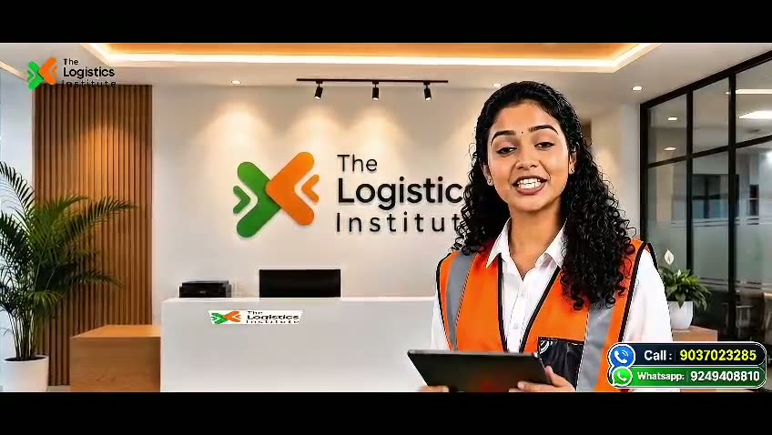 Logistics trainer explaining supply chain and warehouse management courses