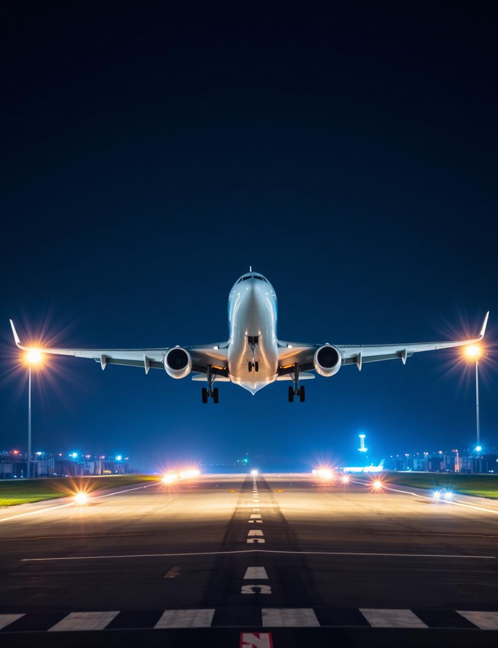 Passenger aircraft departing during an airport exposure visit with students
